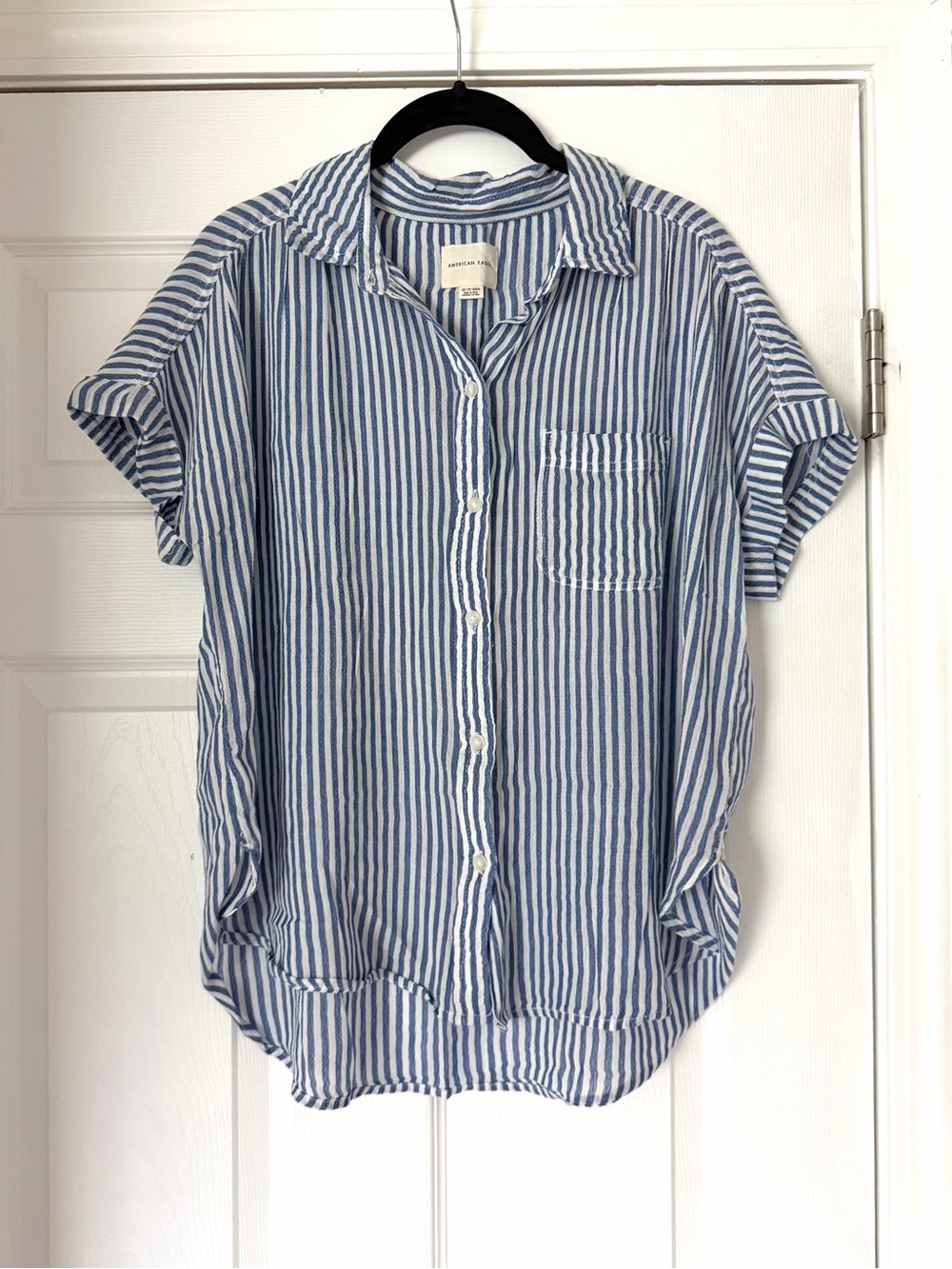 American Eagle Striped Button Down Top, XS